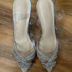 Silver high heels